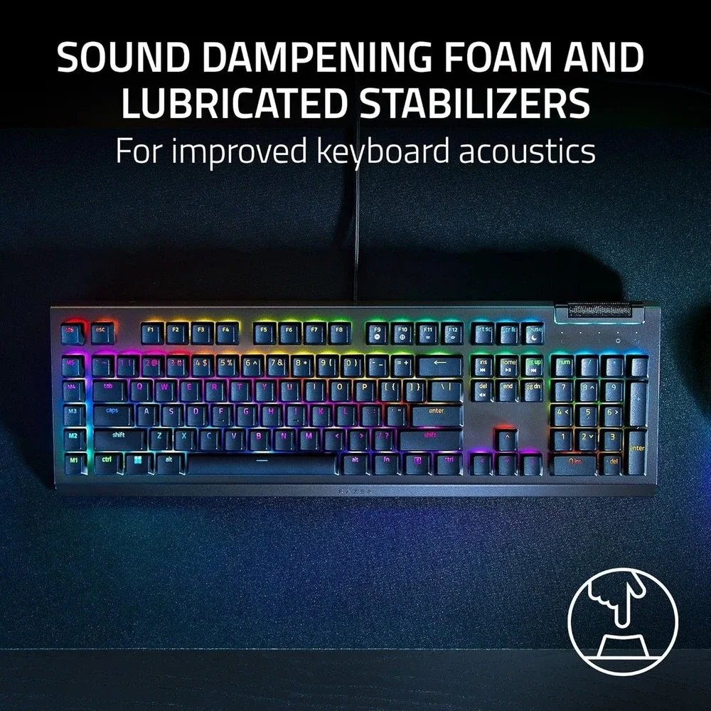 Razer BlackWidow‎ V4 X RGB Mechanical Keyboard Yellow Linear Switch PC